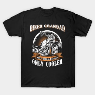Only Cool Grandad Rides Motorcycles T Shirt Rider Gift T-Shirt